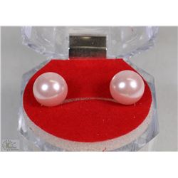 #18-SEA SHELL PEARL EARRINGS/8MM