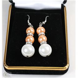 #15-SEA SHELL PEARL EARRINGS/8-12MM