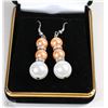 Image 1 : #15-SEA SHELL PEARL EARRINGS/8-12MM
