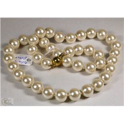 #5-SEA SHELL PEARL NECKLACE 15"