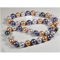 #7-SEA SHELL PEARL NECKLACE 15"