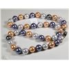 Image 1 : #7-SEA SHELL PEARL NECKLACE 15"