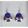 Image 1 : #4-NATURAL BLUE SAPPHIRE EARRINGS /ENHANCE