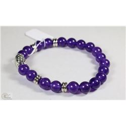 #23- NATURAL AMETHYST BRACELET/8MM