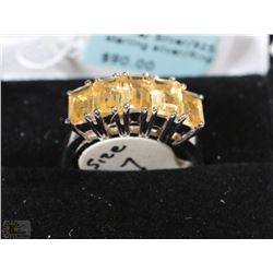 CITRINE GARNET STERLING 925/ SILVER RING SIZE 7