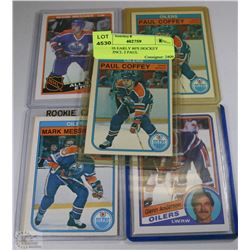 6 OILERS EARLY 80'S HOCKEY CARDS INCL 2 PAUL