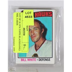 LOT OF 16 1976 TOPPS BLACKHAWKS NHL CARDS