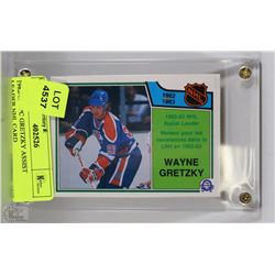 1982/83 OPC GRETZKY ASSIST LEADER NHL CARD