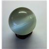 Image 1 : 40MM WHITE MEXICAN CATS EYE OPAL SPHERE