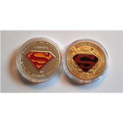 LOT OF 2 SUPERMAN TOKENS