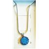 Image 1 : BLUE ROUND FIRE OPAL PENDANT