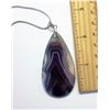 Image 1 : LONG OVAL NATURAL AGATE PENDANT