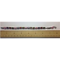 MULTI COLORED SWAROVSKI CRYSTAL BRACELET