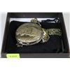 Image 1 : BRONZE POCKET WATCH WITH CHAIN SEMI TRUCK FARE