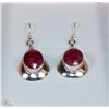 Image 1 : #2-NATURAL RUBY  EARRINGS /ENHANCE