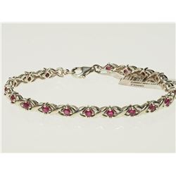 #1-STERLING SILVER RUBY BRACELET