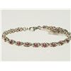 Image 1 : #1-STERLING SILVER RUBY BRACELET