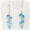 Image 1 : #9-14K GOLD BLUE TOPAZ EARRINGS
