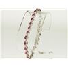 Image 2 : #10-STERLING SILVER RUBY BRACELET