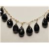 Image 1 : #12-10K GOLD BLACK ONYX NECKLACE