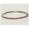 Image 1 : #13-STERLING SILVER RUBY BANGLE