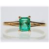 Image 1 : #15-14K GOLD EMERALD RING SIZE 6