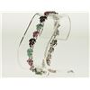 Image 2 : #17-ST. SILVER EMER,RUBY,SAPP BRACELET