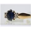 Image 2 : #19-14K GOLD SAPPHIRE & DIAMOND  RING SIZE 6