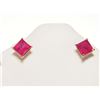 Image 1 : #25-14K GOLD RUBY EARRINGS