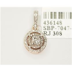 #26-14K ROSE GOLD DIAMOND PENDANT