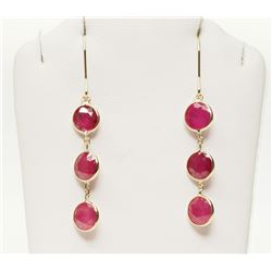 #27-14K GOLD RUBY EARRINGS