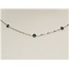 Image 1 : #28-10K GOLD BLUE DIAMOND NECKLACE