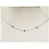 Image 2 : #28-10K GOLD BLUE DIAMOND NECKLACE