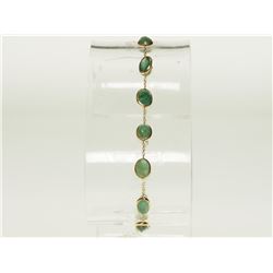#32-14K GOLD EMERALD BRACELET