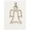 Image 1 : #35-STERLING SILVER DIAMOND PENDANT