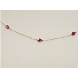 #39-10K GOLD RUBY NECKLACE
