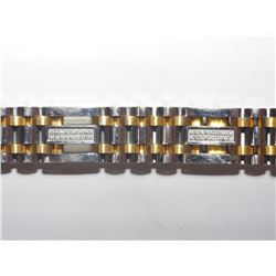 #42-STAINLESS STEEL DIAMOND MEN'S BRACELET