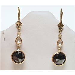 #44-14K GOLD DIAMOND EARRINGS