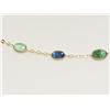 Image 1 : #47-10K GOLD EMERALD & SAPPHIRE NECKLACE