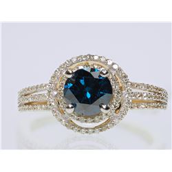 #48-14K GOLD DIAMOND RING SIZE 7