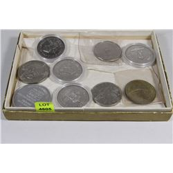 COLLECTION OF 9 COLLECTOR COINS/TOKENS INCLUDING