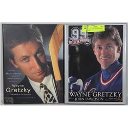 2 WAYNE GRETZKY HARD COVER BOOKS