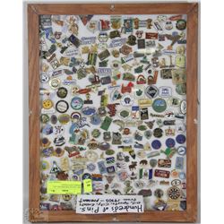 200+ COLLECTOR PINS INCL OIL, SPORTS, CITY EVENTS