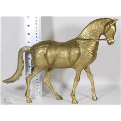 FILIGREE BRASS STANDING HORSE