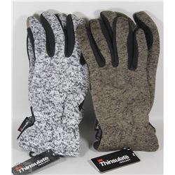 2PK MENS DELUXE TEXTING GLOVES LARGE