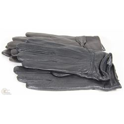 2PK LADIES LEATHER GLOVES MEDIUM