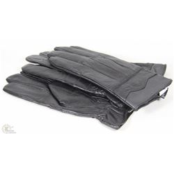 2PK MENS LEATHER GLOVES SMALL
