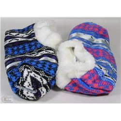 2PK LADIES NORDIC SLIPPERS
