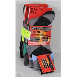 3PK MENS HEAT WAVE SOCKS