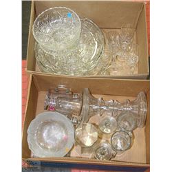 TWO BOXES OF ESTATE CRYSTAL AND GLASSWARE